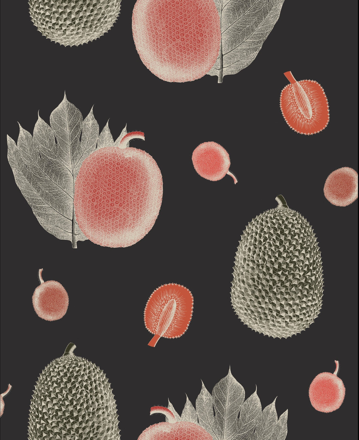 Tropical Fruit Wallpaper- Coral