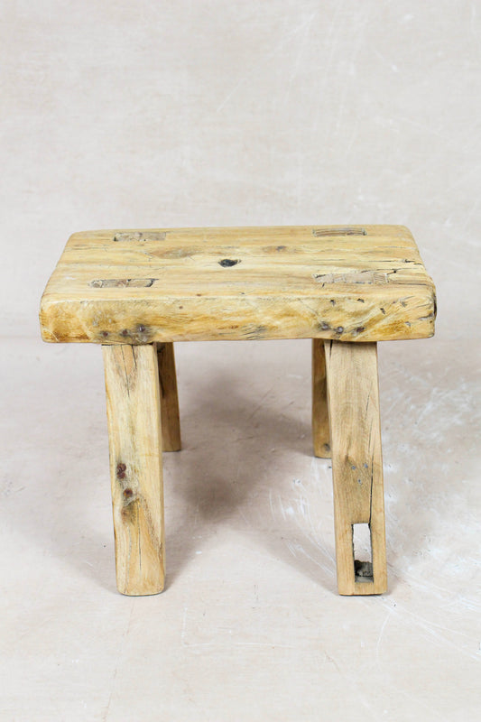 Vintage Rustic Stool Small - Elm wood - 94