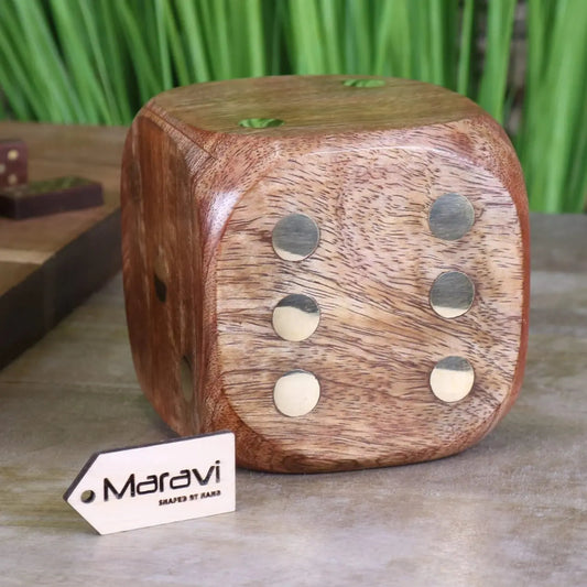 Aravali Large Wooden Dice 10cm