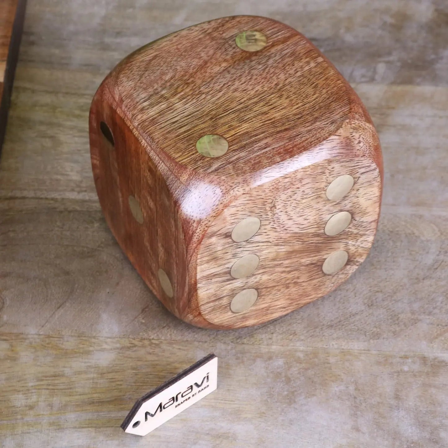Aravali Large Wooden Dice 10cm