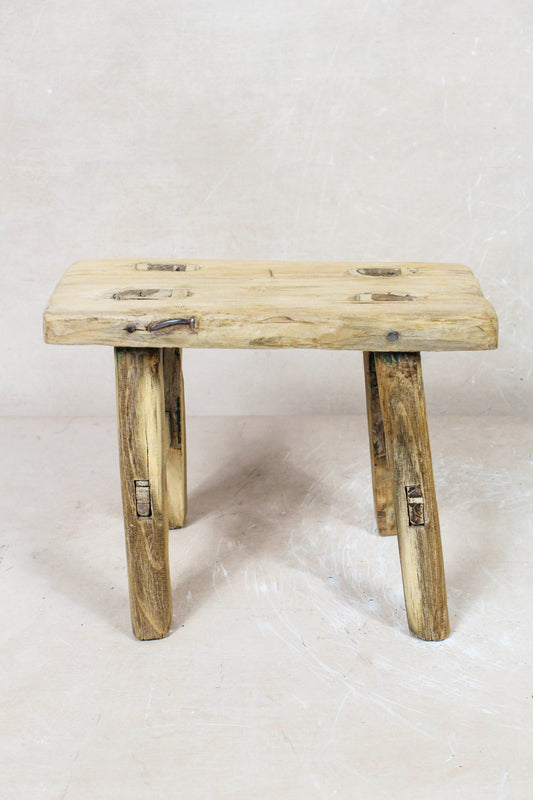 Vintage Rustic Stool Small - Elm wood - 97