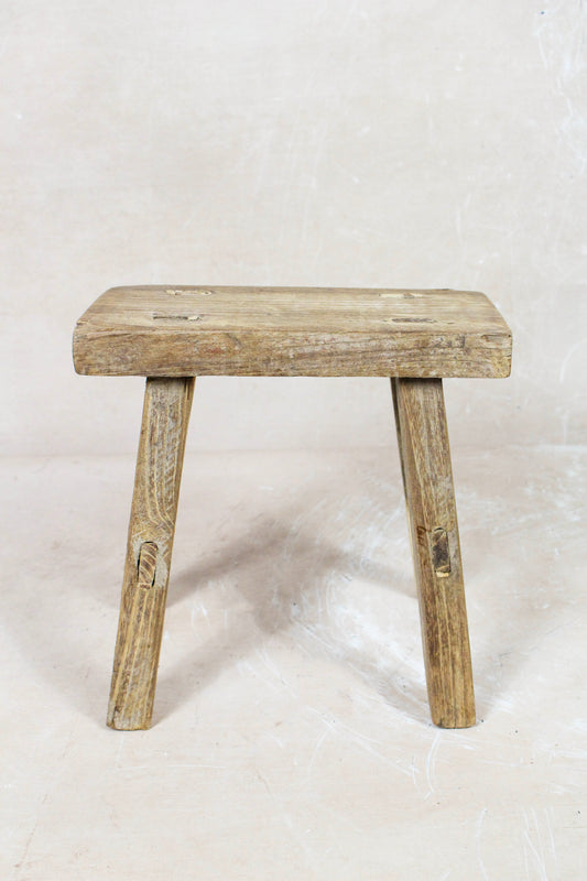 Vintage Rustic Stool Small - Elm wood - 98
