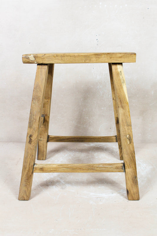 Vintage Rustic Stool - Elm wood - 101