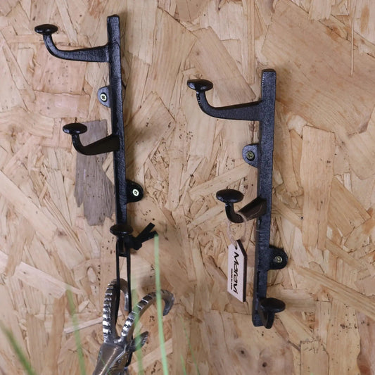 Tehla Set of 2 Metal Vertical Hat Rack Wall Hooks