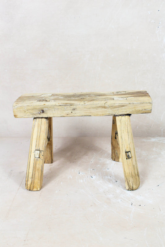 Vintage Rustic Stool - Elm wood - Small - 109
