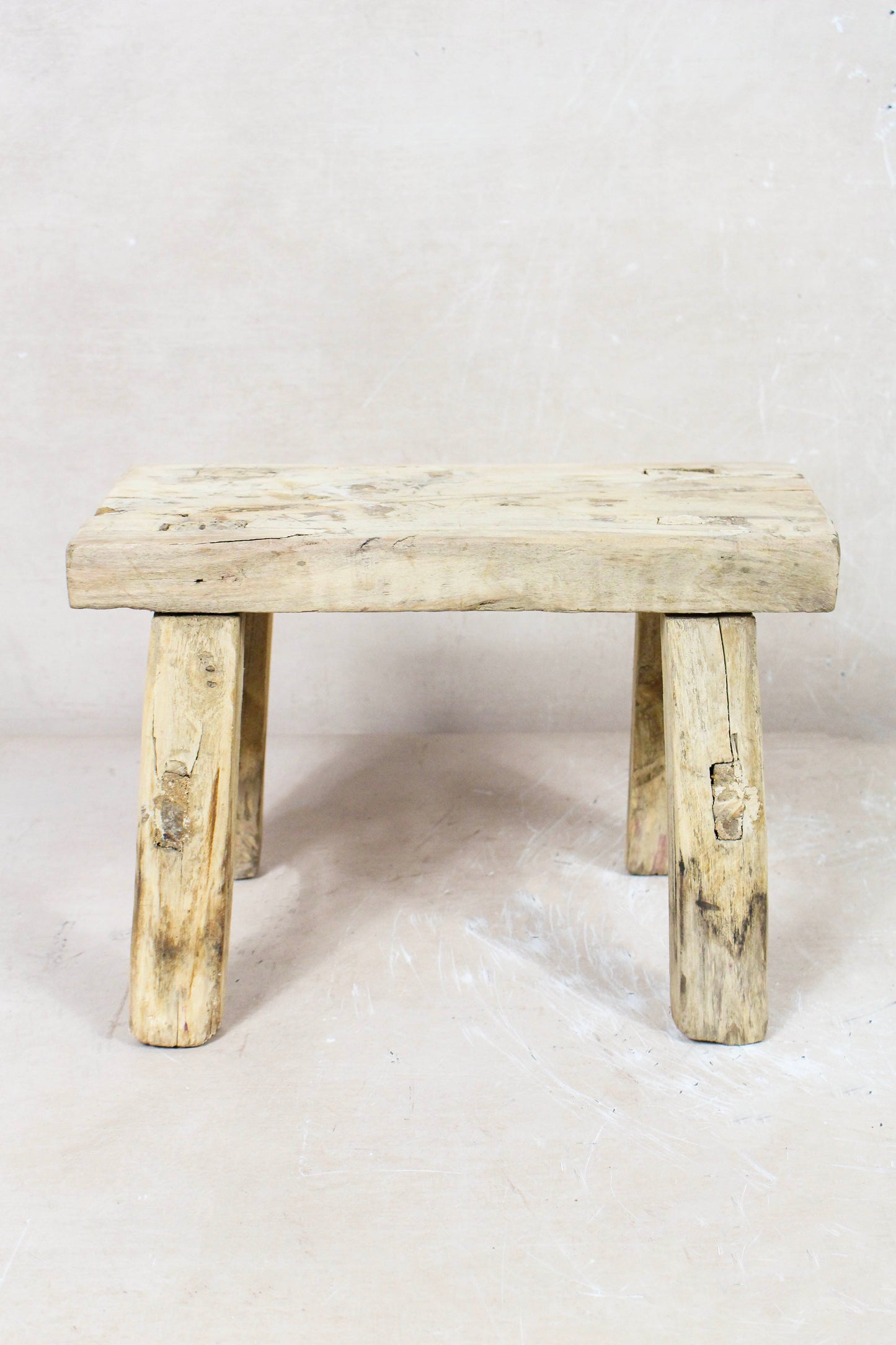 Vintage Rustic Stool - Elm wood - Small - 110