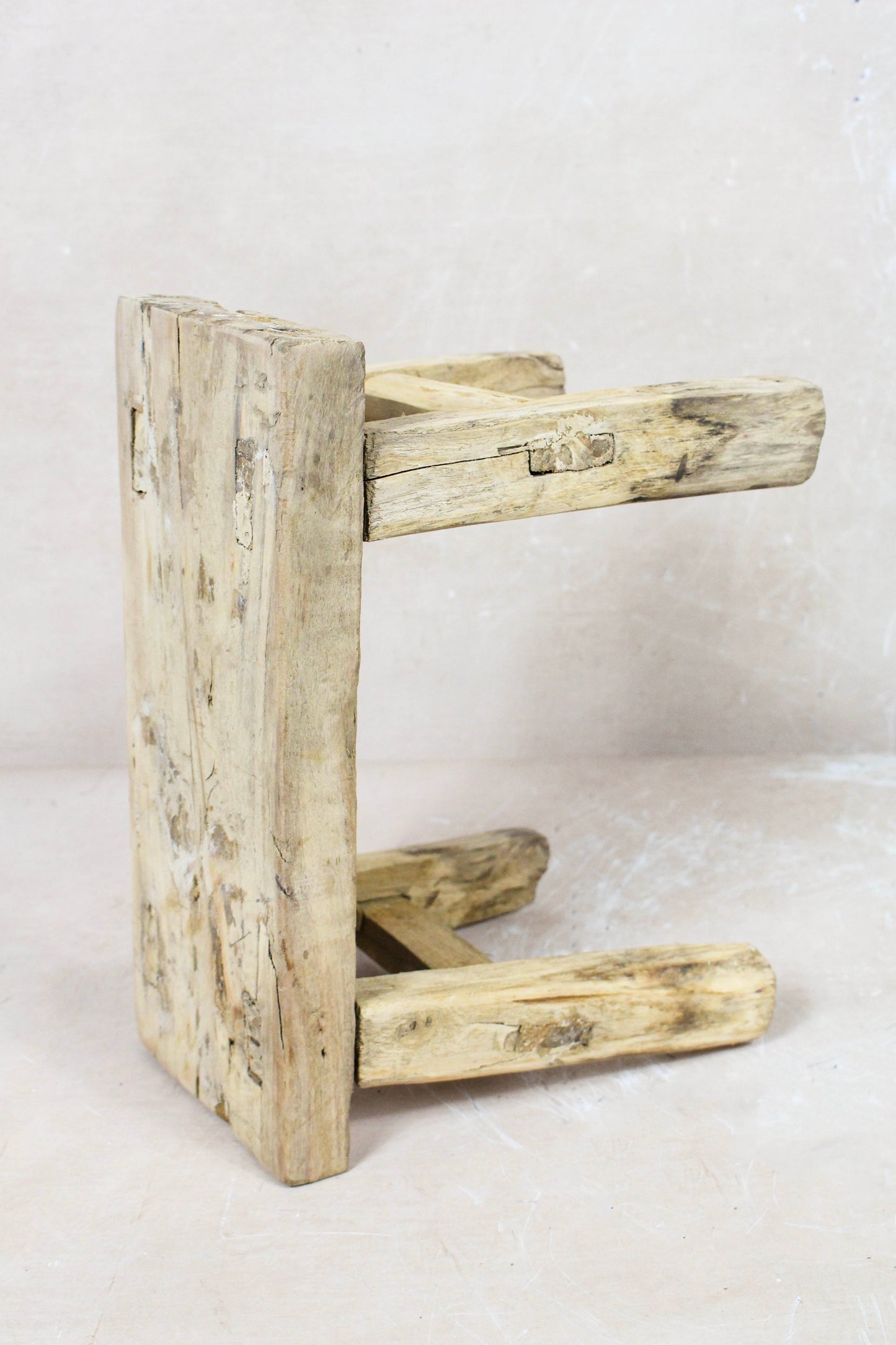 Vintage Rustic Stool - Elm wood - Small - 110