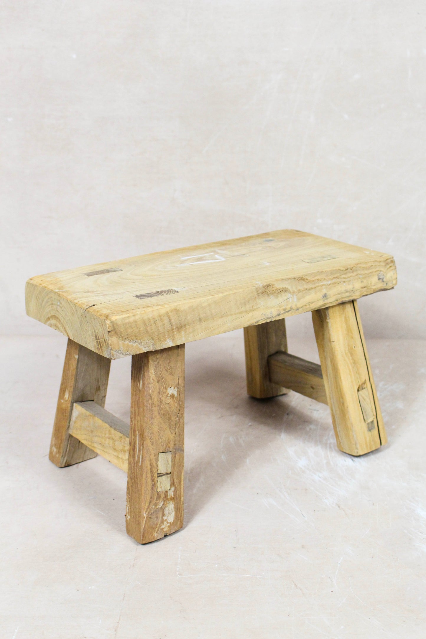Vintage Rustic Stool - Elm wood - Small -  111