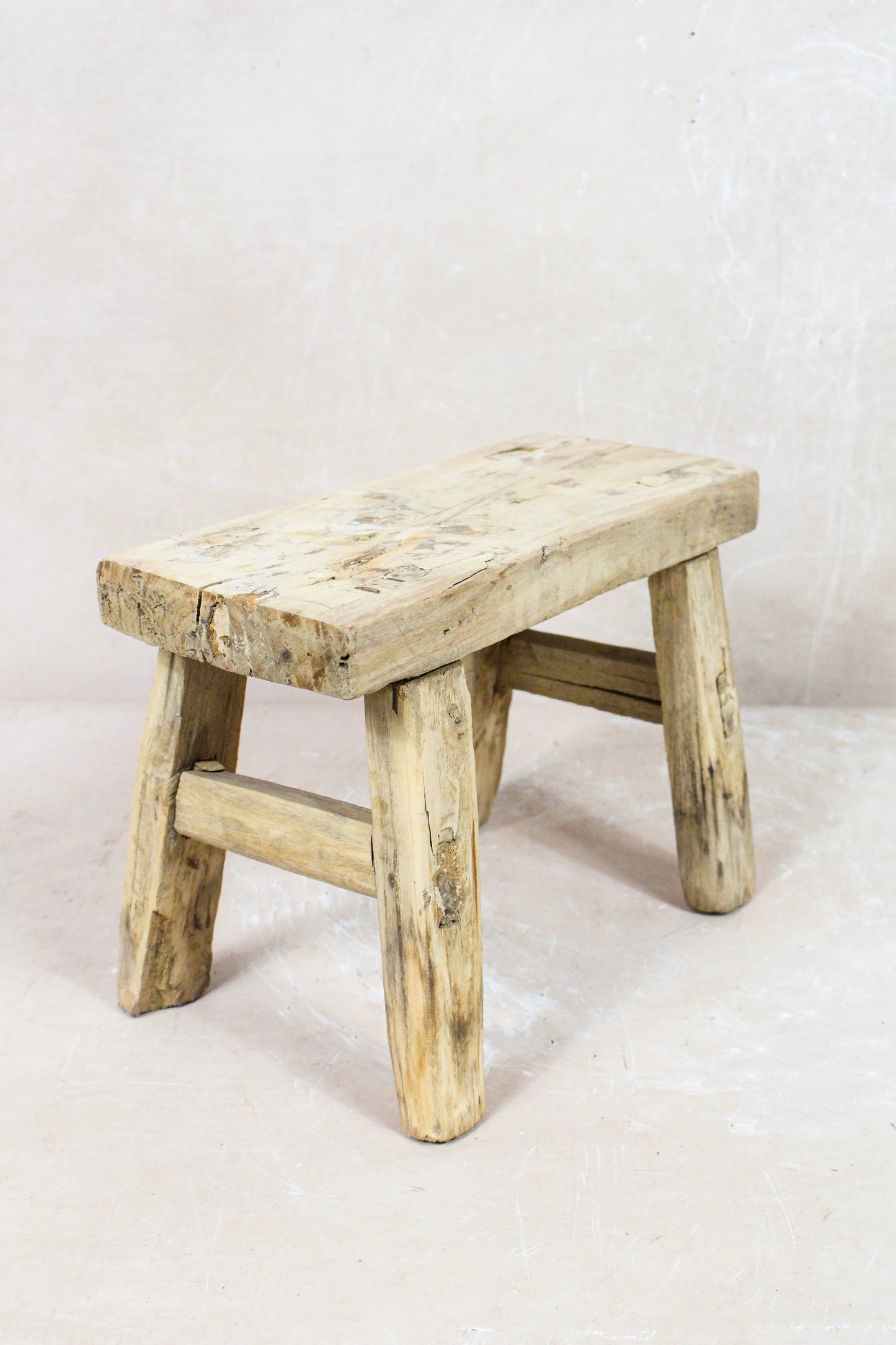 Vintage Rustic Stool - Elm wood - Small - 112