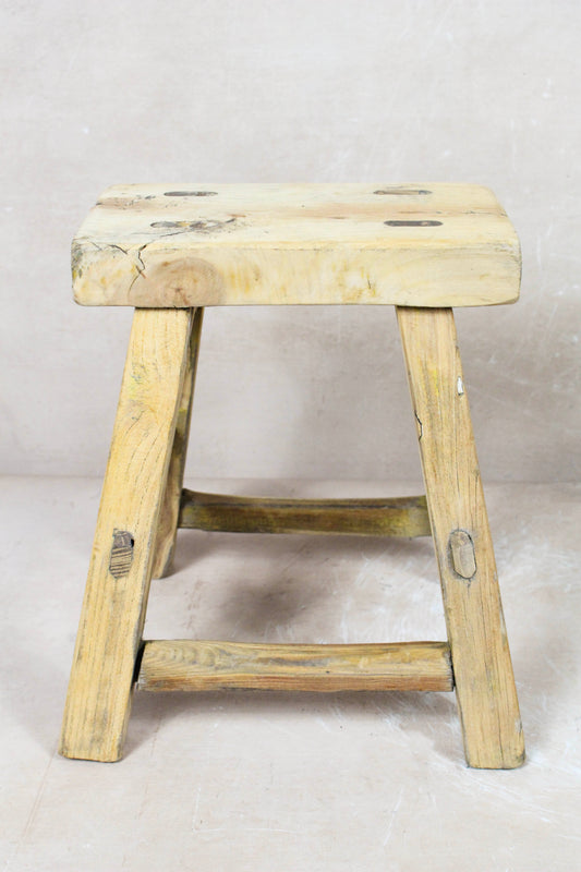 Vintage Rustic Stool - Elm wood - Small - 113
