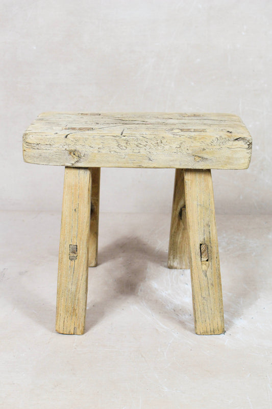 Vintage Rustic Stool - Elm wood - Small - 115