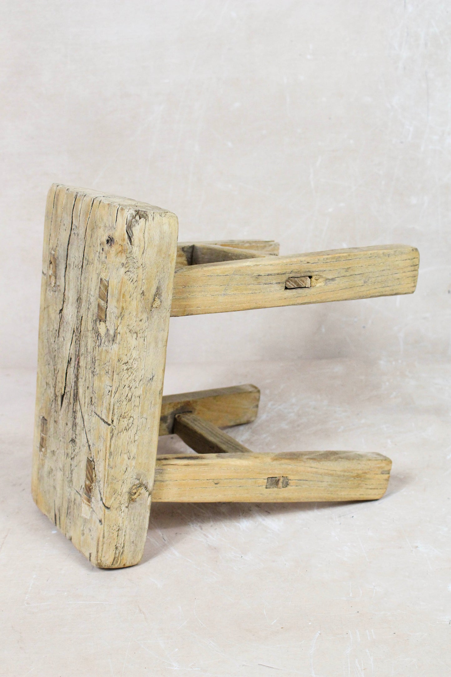 Vintage Rustic Stool - Elm wood - Small - 115