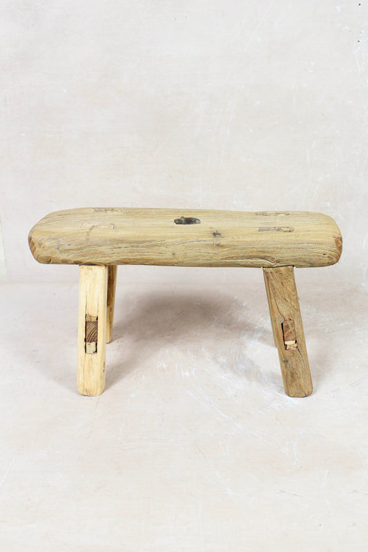 Vintage Rustic Stool - Elm wood - Small - 118