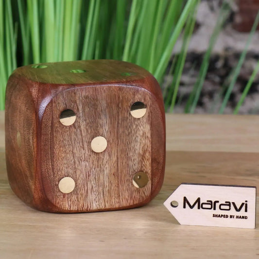 Aravali Large Wooden Dice 8cm
