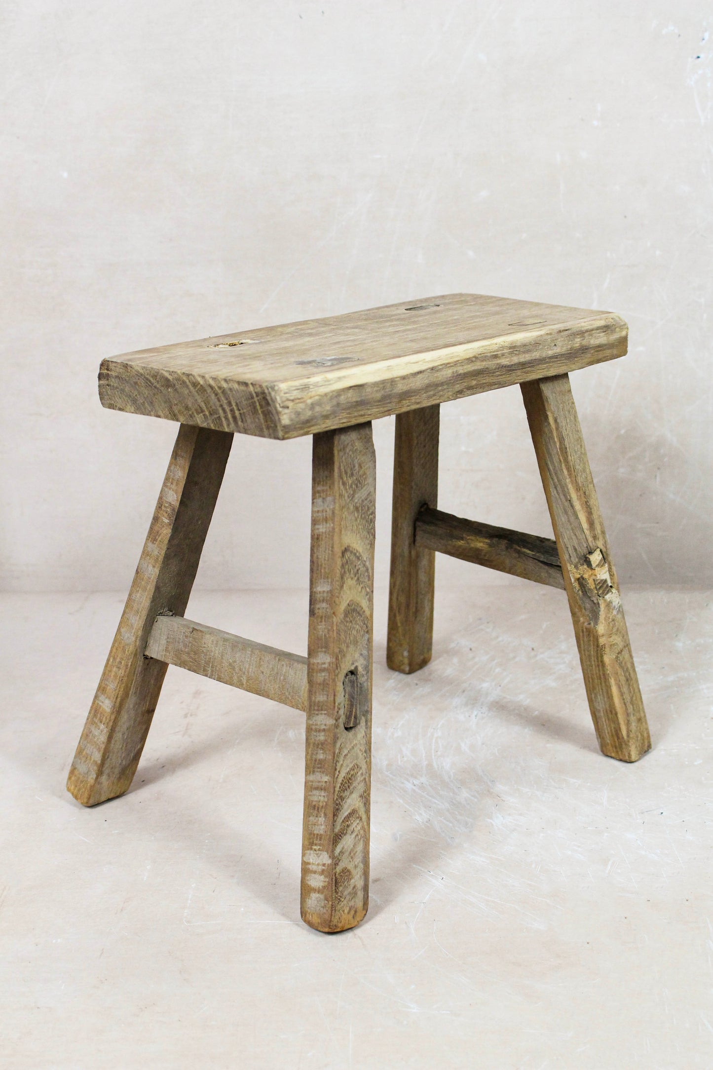 Vintage Rustic Stool - Elm wood - Small - 119