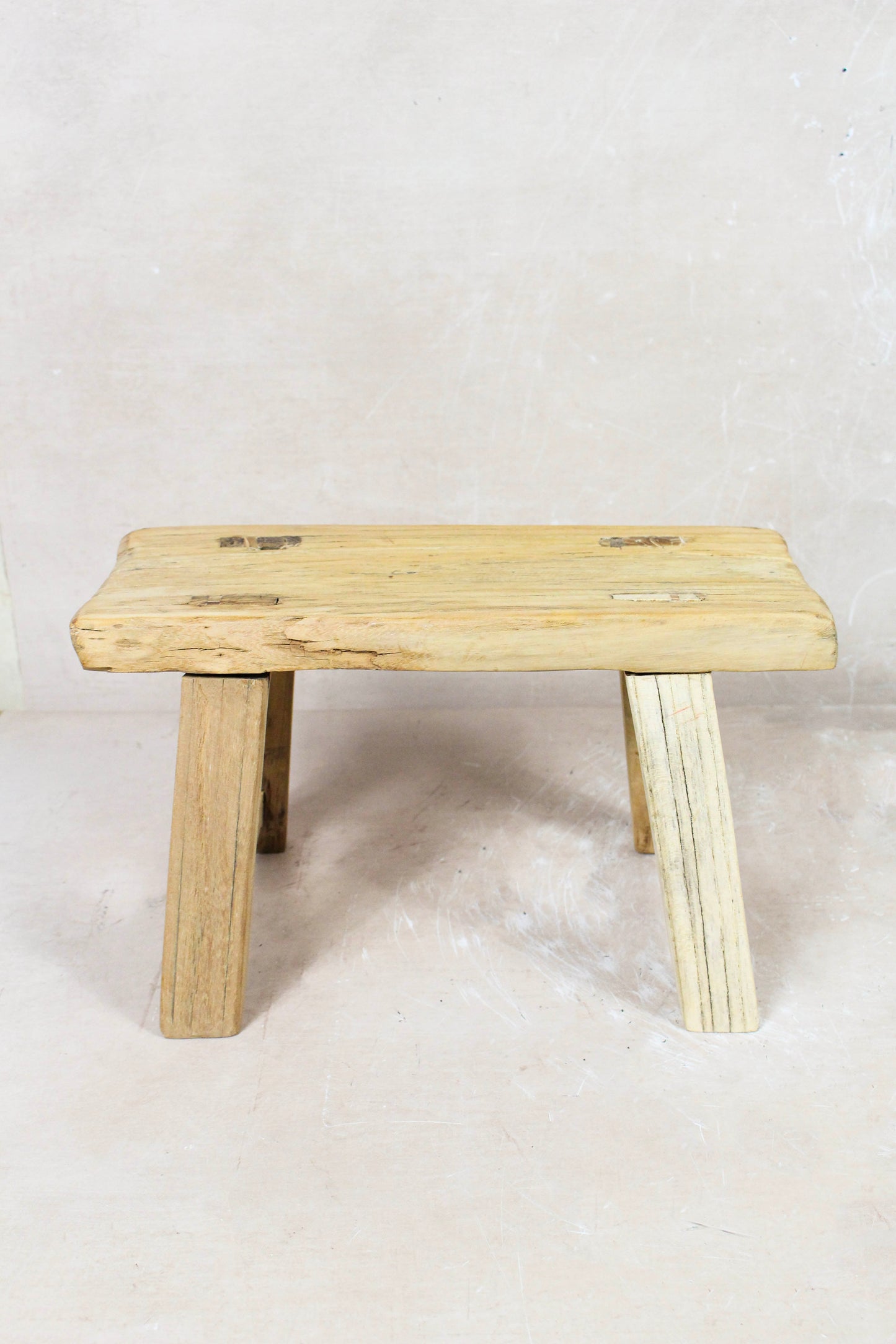 Vintage Rustic Stool - Elm wood - Small - 120