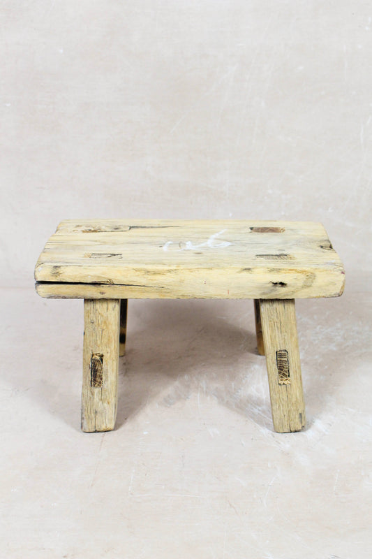 Vintage Rustic Stool - Elm wood - Small - 121