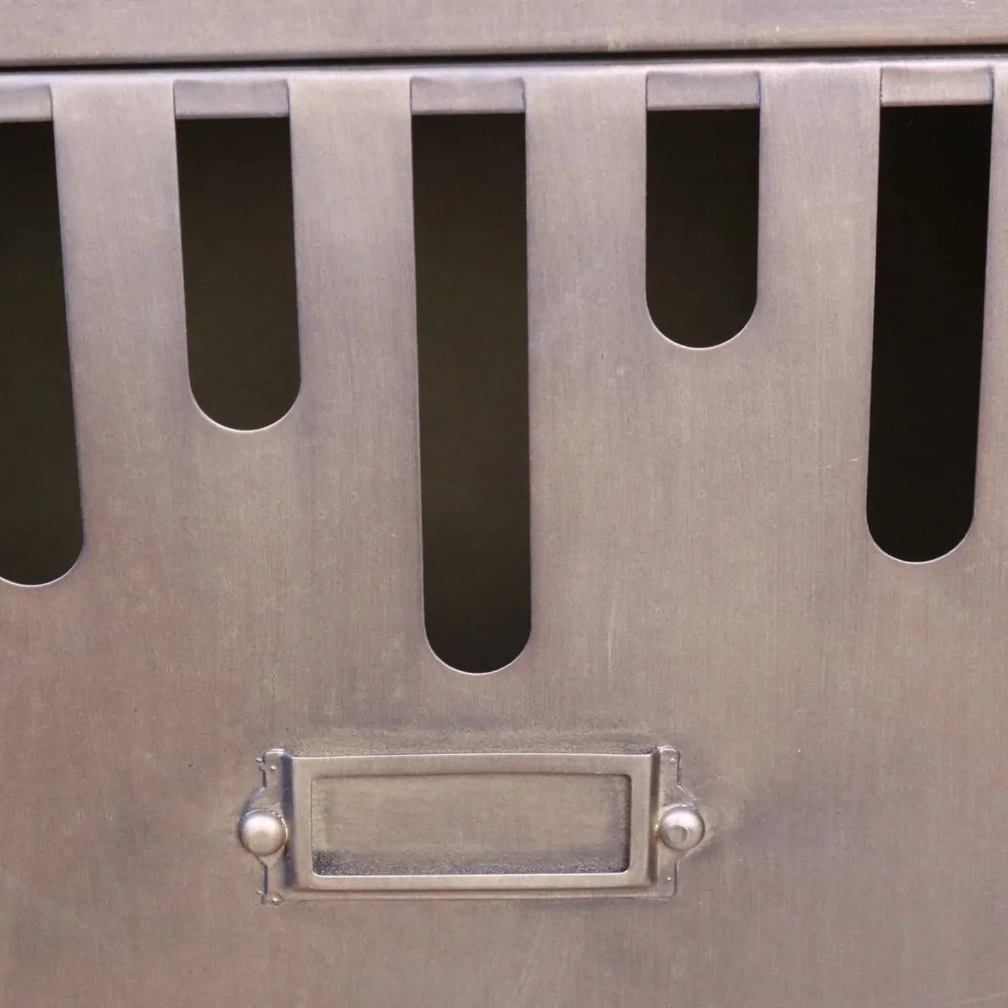 Usri Metal Industrial Style Bedside Cabinet