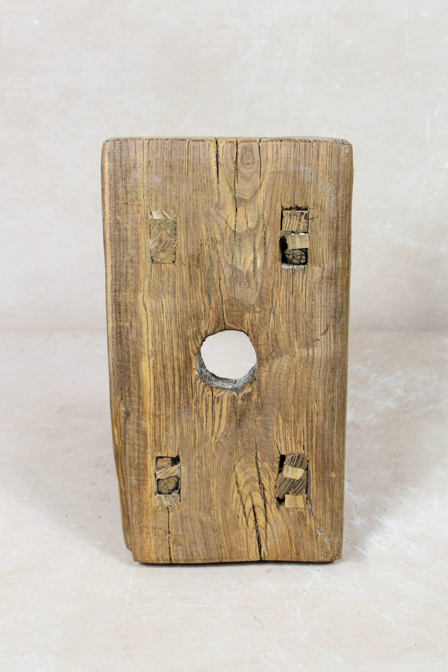 Vintage Rustic Stool - Elm wood - Small - 127
