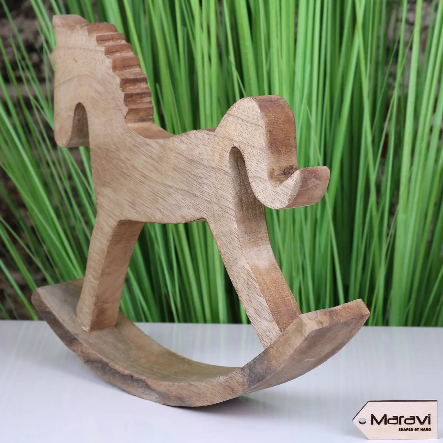 Jhal Wooden Rocking Horse Ornament 30cm