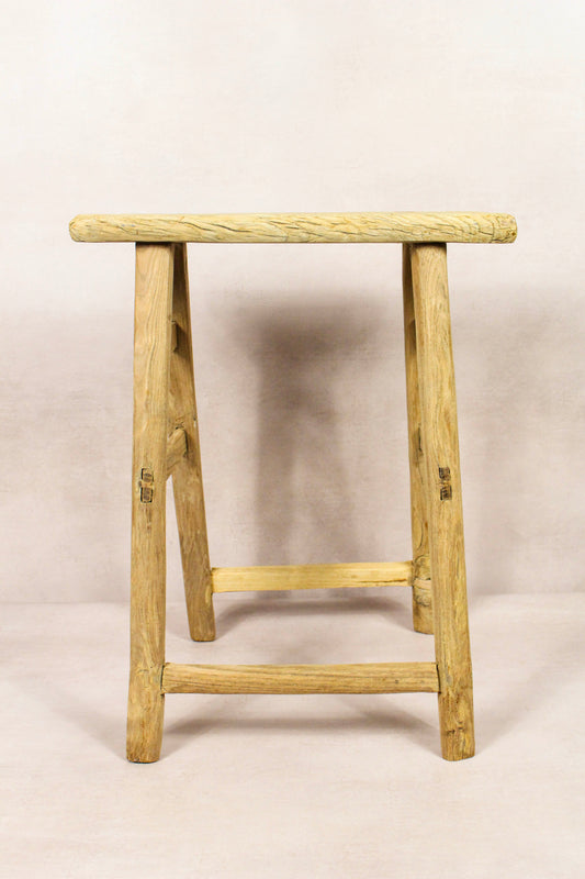 Vintage Rustic Stool - Elm wood - 138