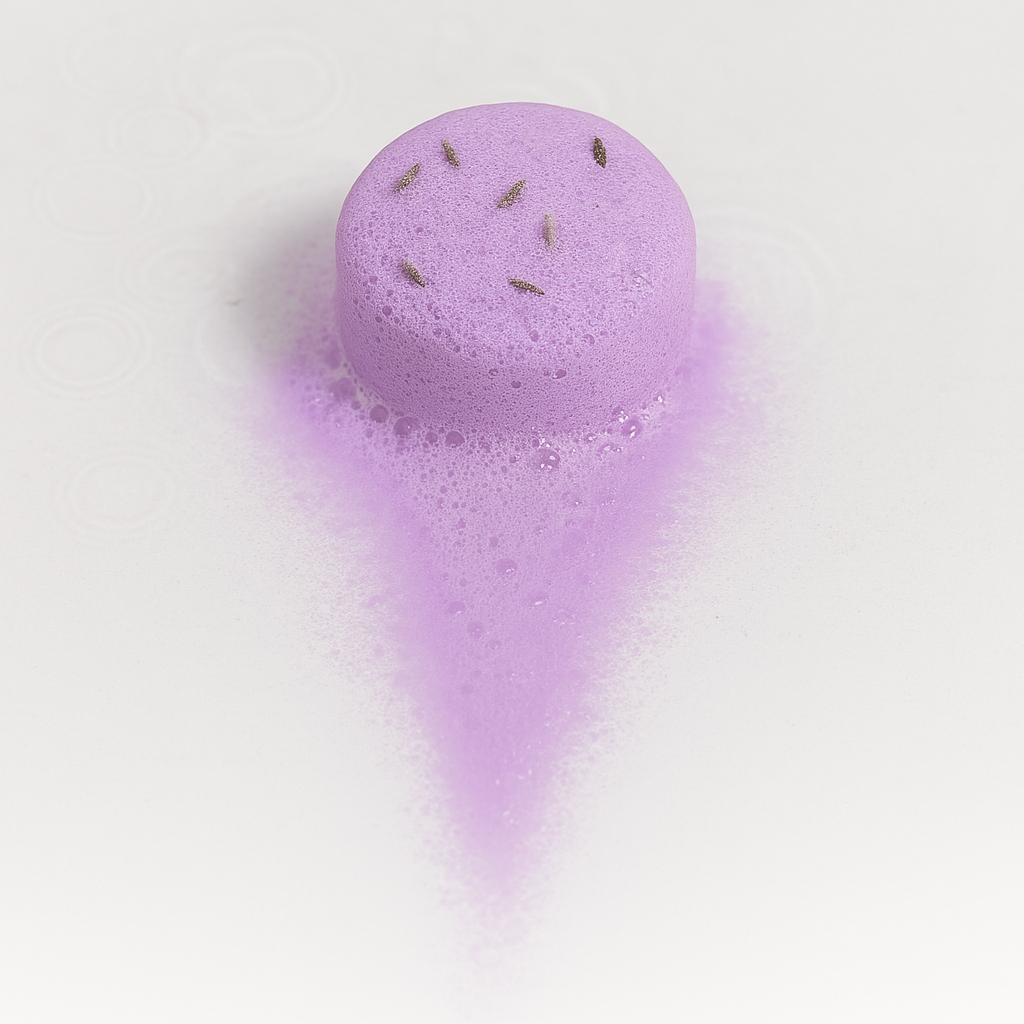 Relax Aromatherapy Shower Steamer Sample - Clary Sage, Lemon, Lavender and Lavender Seeds