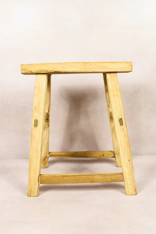 Vintage Rustic Stool - Elm wood - 139