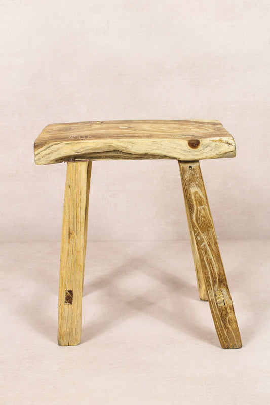 Vintage Rustic Stool - Elm wood - Small - 142