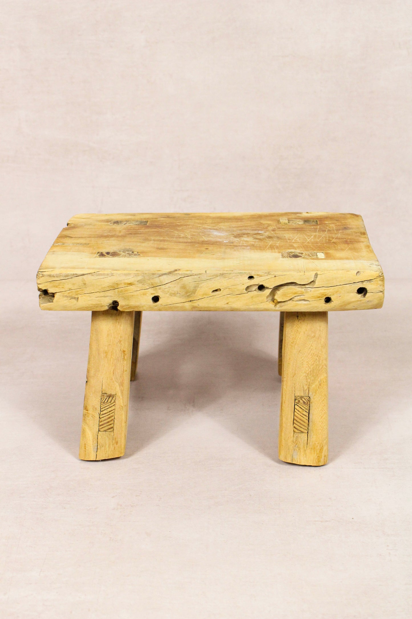 Vintage Rustic Stool - Elm wood - Small - 143