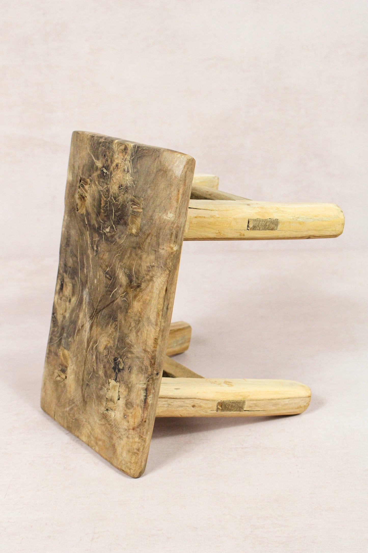 Vintage Rustic Stool - Elm wood - Small - 145