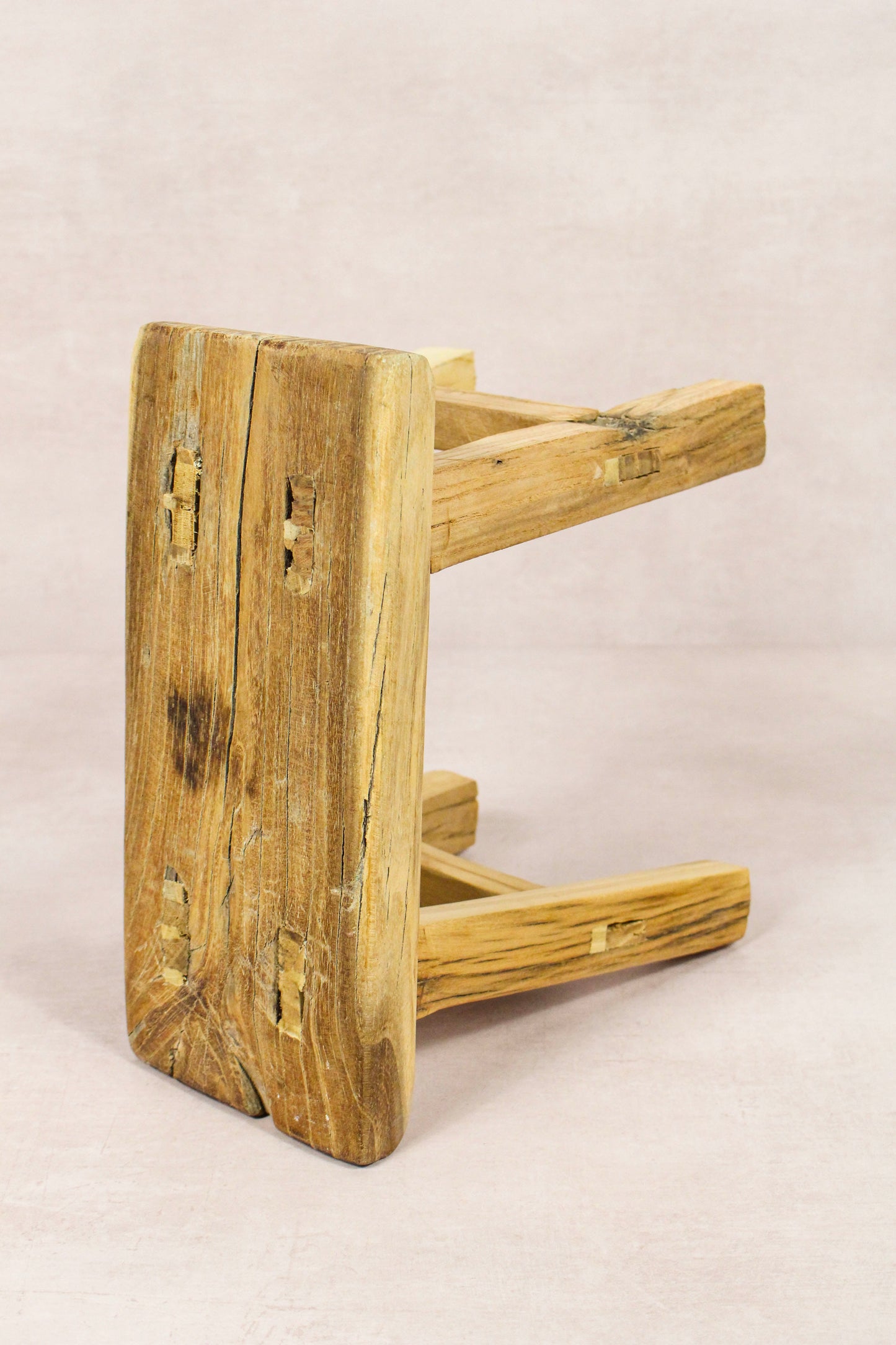Vintage Rustic Stool - Elm wood - Small - 146