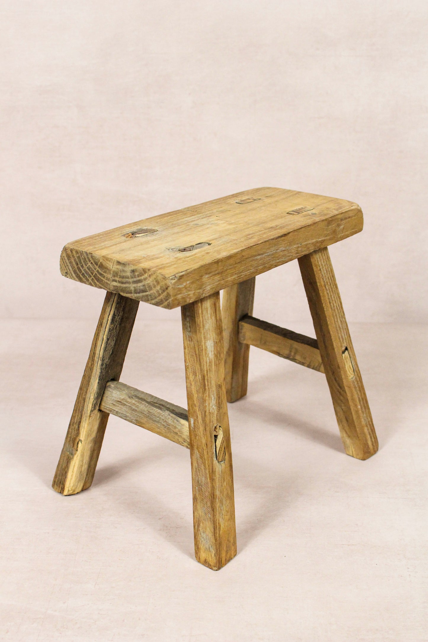 Vintage Rustic Stool - Elm wood - Small - 147