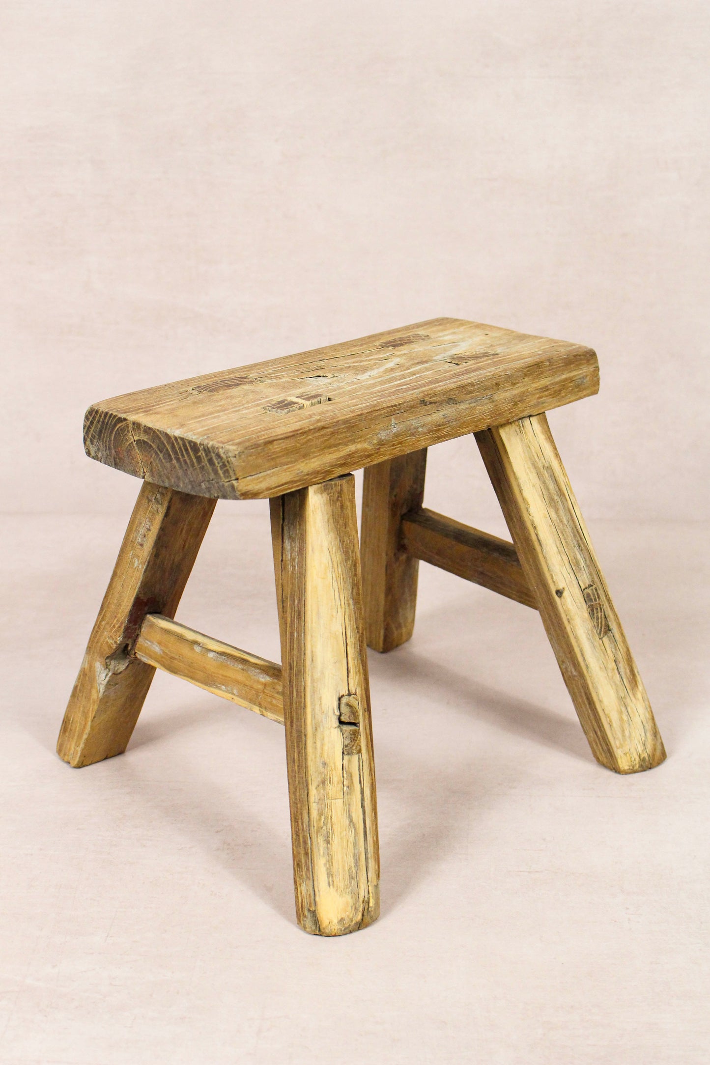 Vintage Rustic Stool - Elm wood - Small - 152