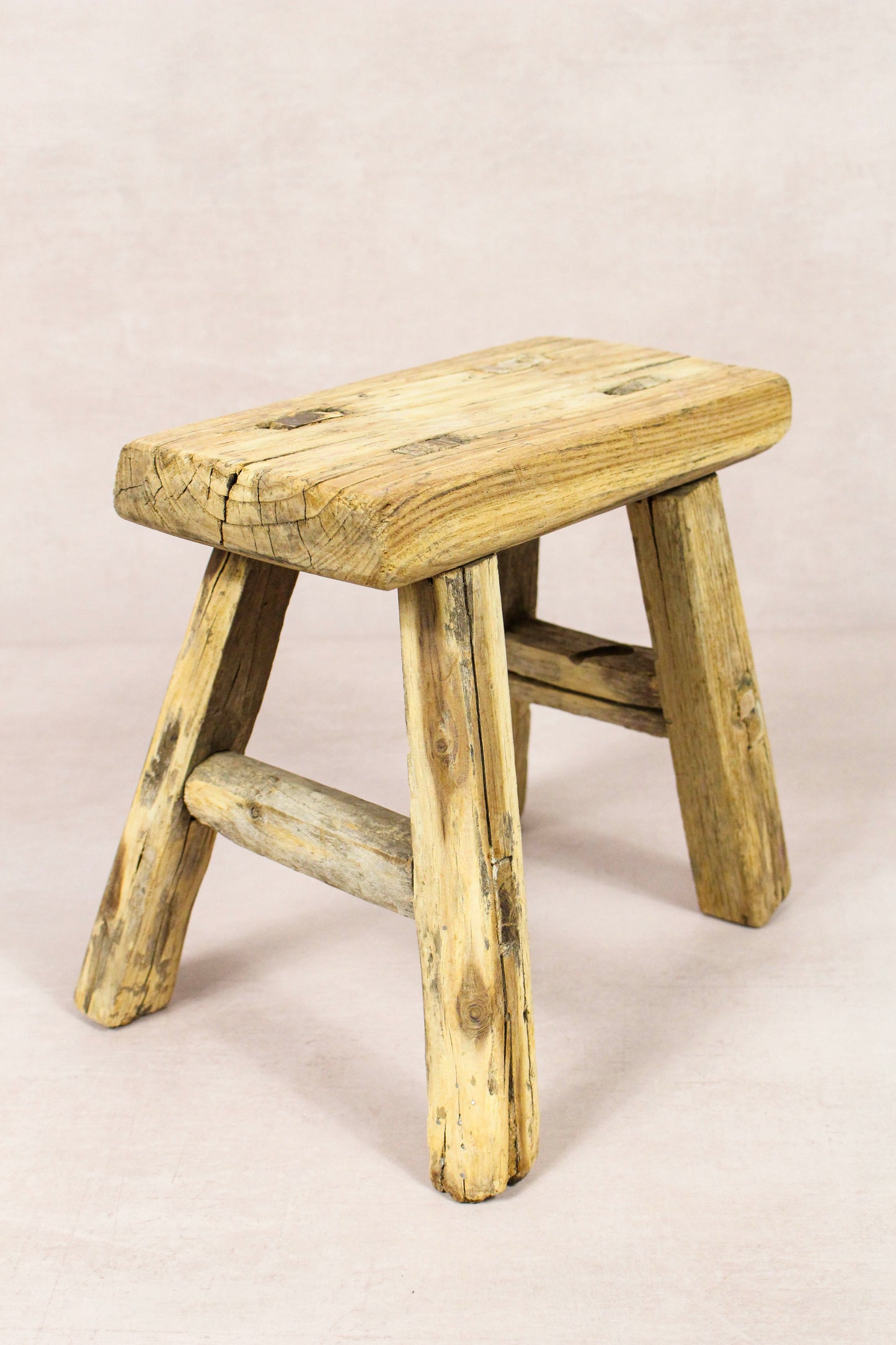 Vintage Rustic Stool - Elm wood - Small - 154