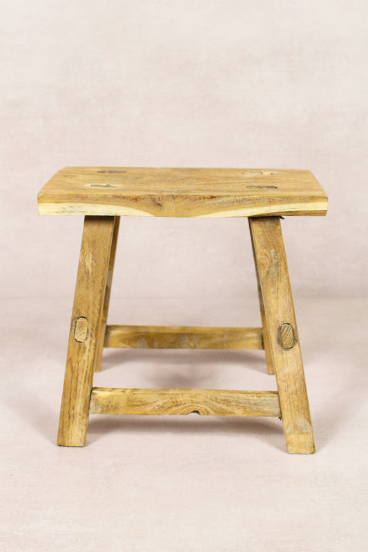 Vintage Rustic Stool - Elm wood - Small - 155