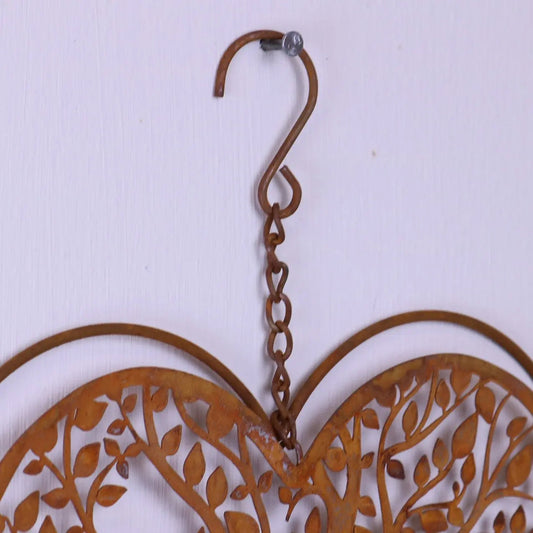 Neri Rustic Heart Wind Chime with Tree of Life