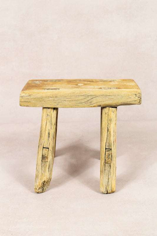 Vintage Rustic Stool - Elm wood - Small - 157