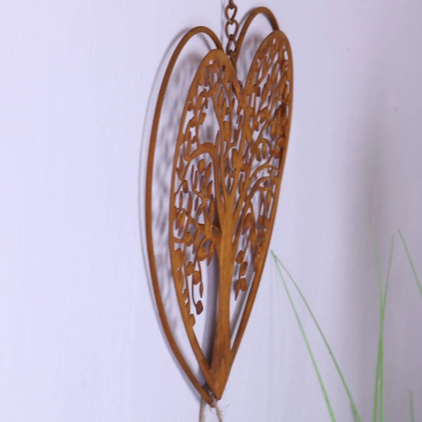 Neri Rustic Heart Wind Chime with Tree of Life