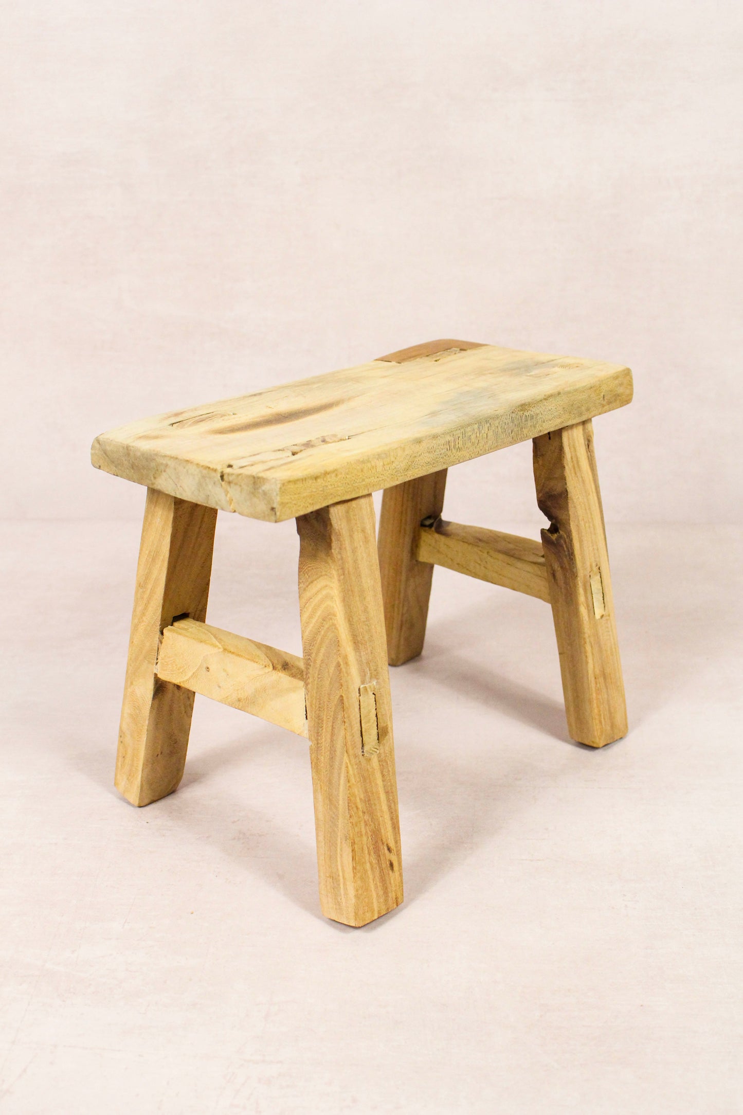 Vintage Rustic Stool - Elm wood - Small - 160