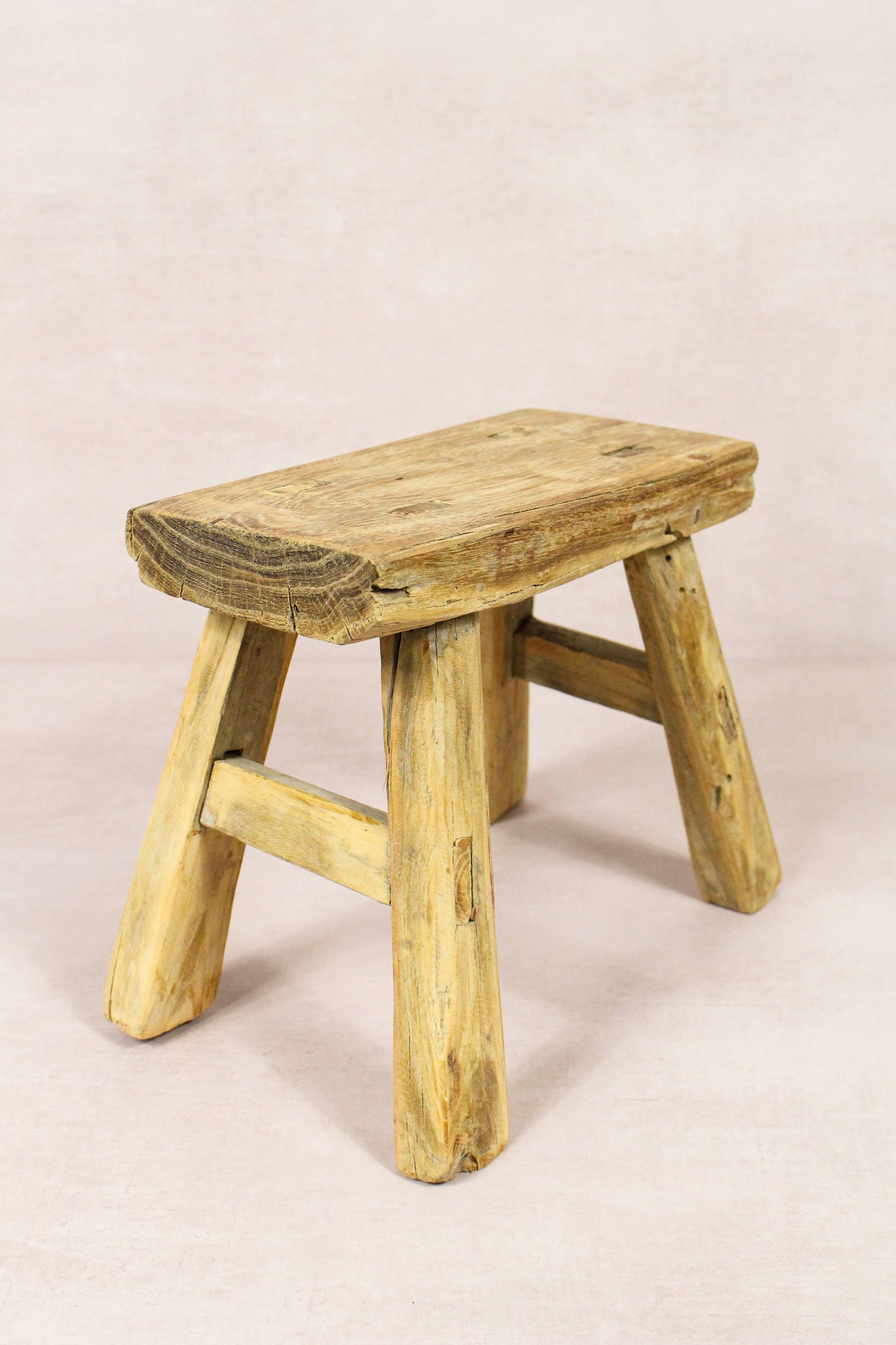 Vintage Rustic Stool - Elm wood - Small - 161