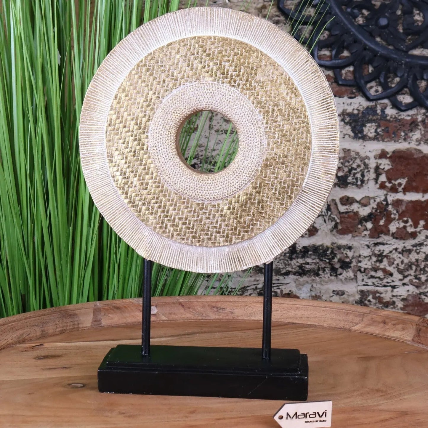 Kudi Luxury Gold Home Ornament Round Shape 37cm