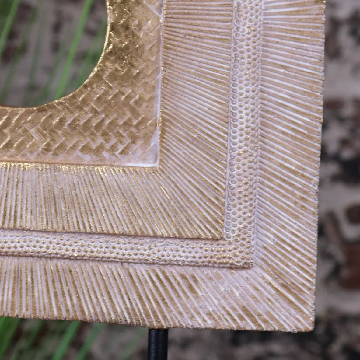 Kudi Luxury Gold Home Ornament Square Shape 38cm