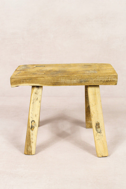Vintage Rustic Stool - Elm wood - Small - 166