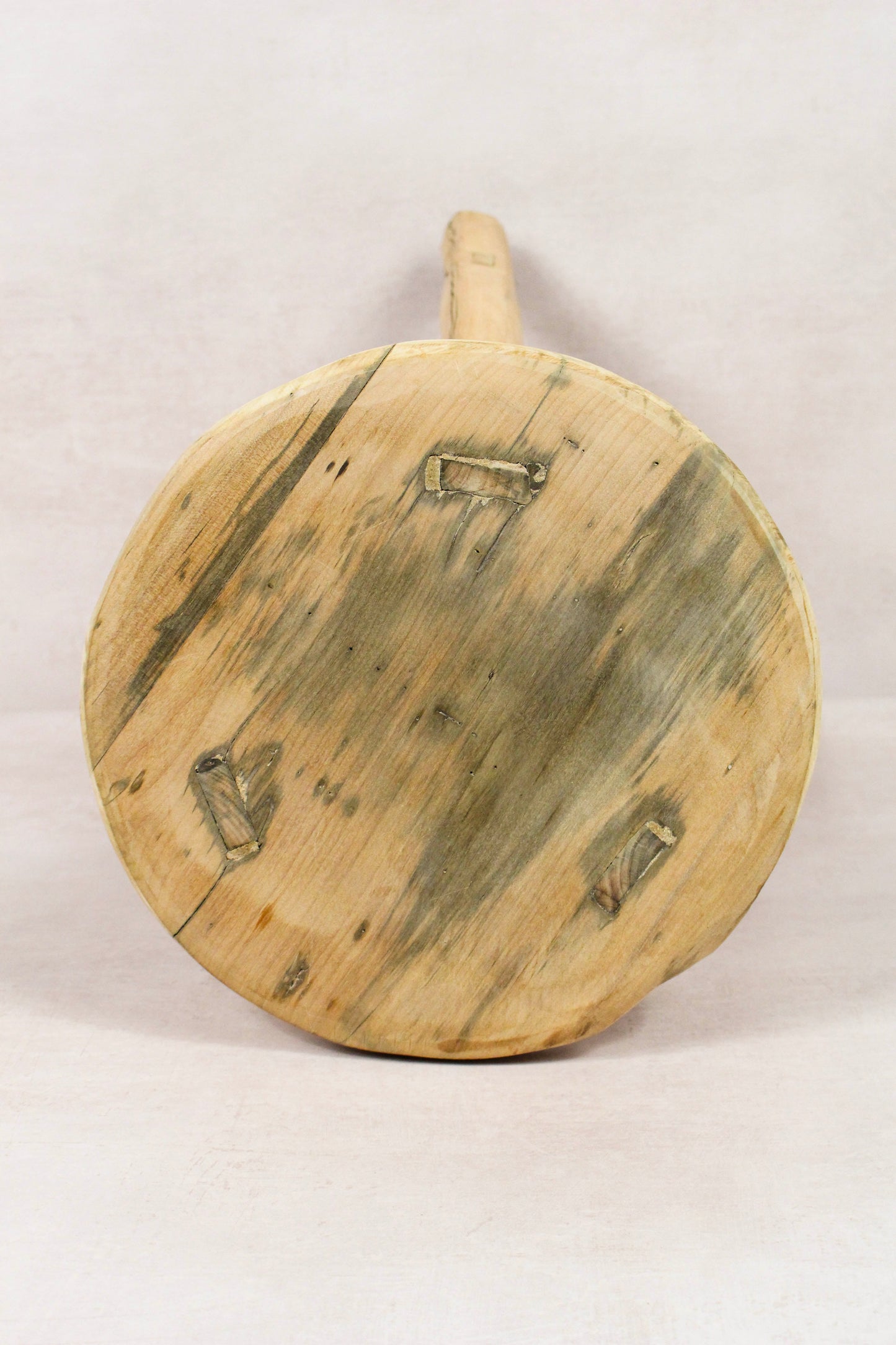 Vintage Rustic Round Stool - Elm wood - 172