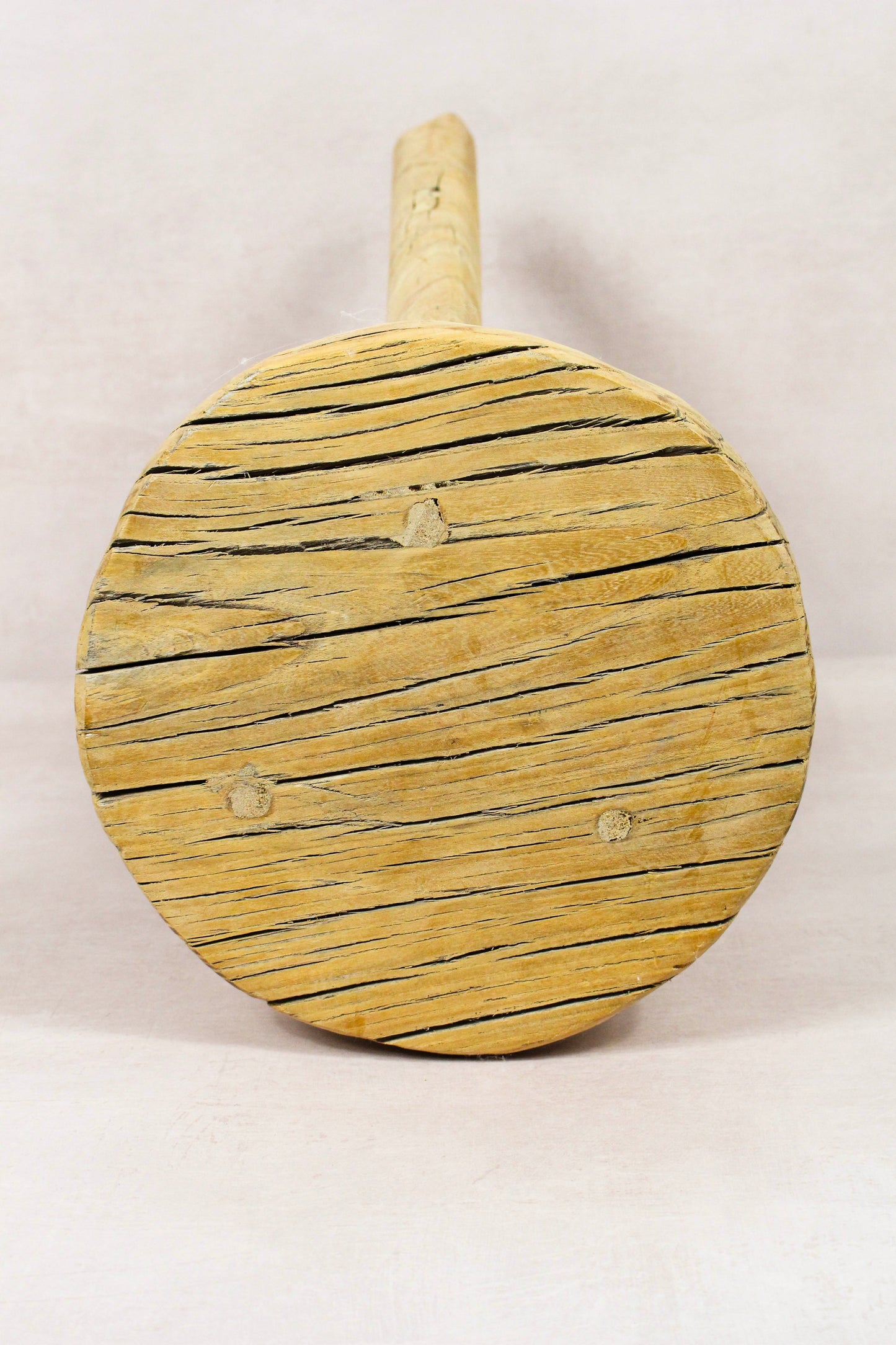 Vintage Rustic Round Stool - Elm wood - 173