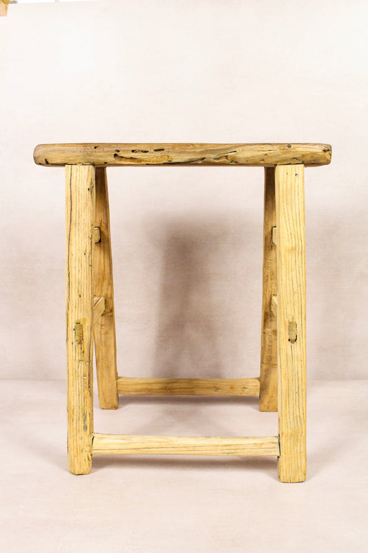 Vintage Rustic Stool - Elm wood - 177