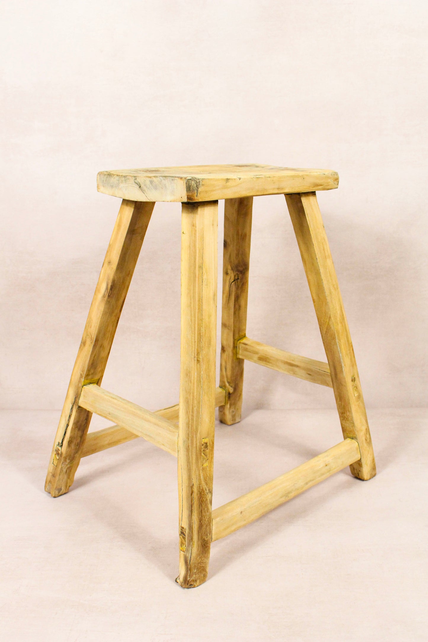 Vintage Rustic Stool - Elm wood - 178