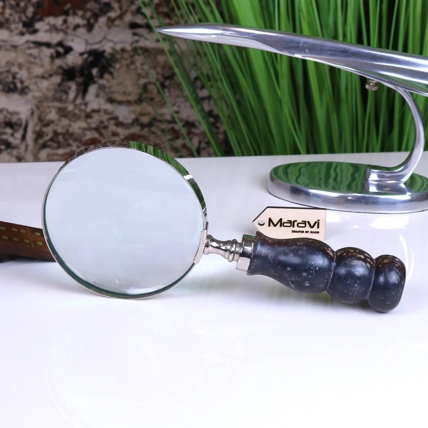 Gora Reading Magnifying Glass 10cm Soapstone Handle