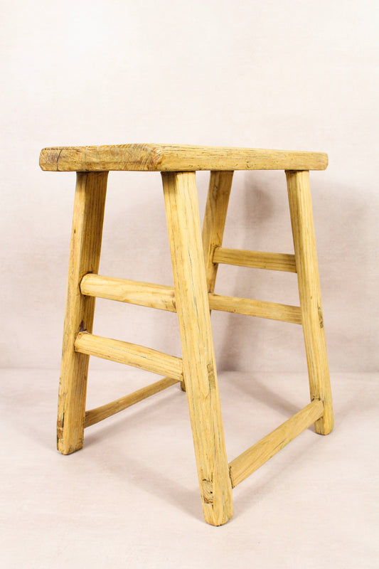 Vintage Rustic Stool - Elm wood - 181