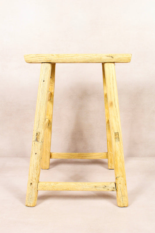 Vintage Rustic Stool - Elm wood - 182